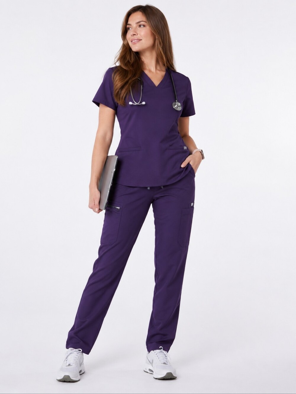 FIGS Technical Collection Scrub Set Purple XXS Top XS Pants